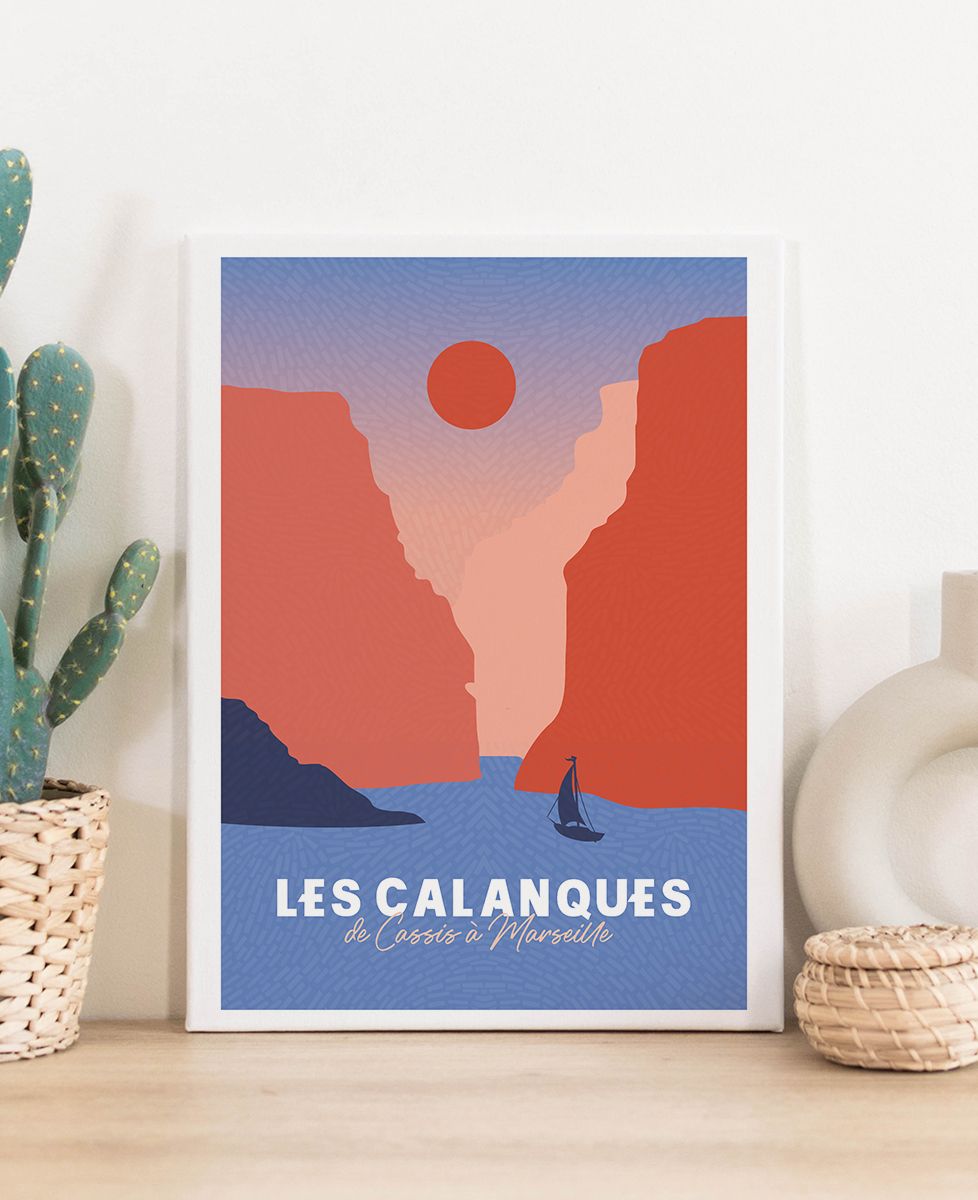 Impression sur toile Les Calanques