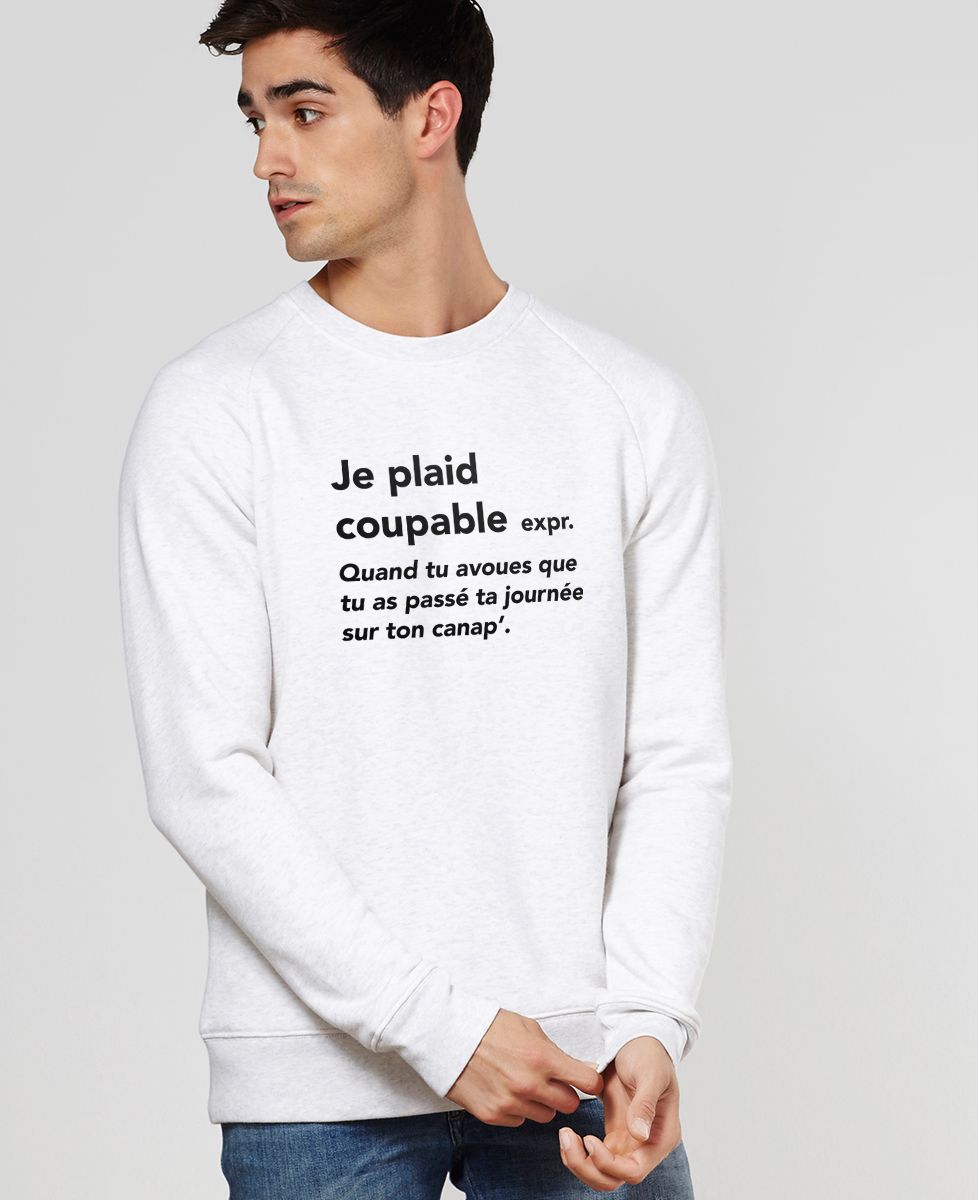 Sweatshirt homme Je plaid coupable