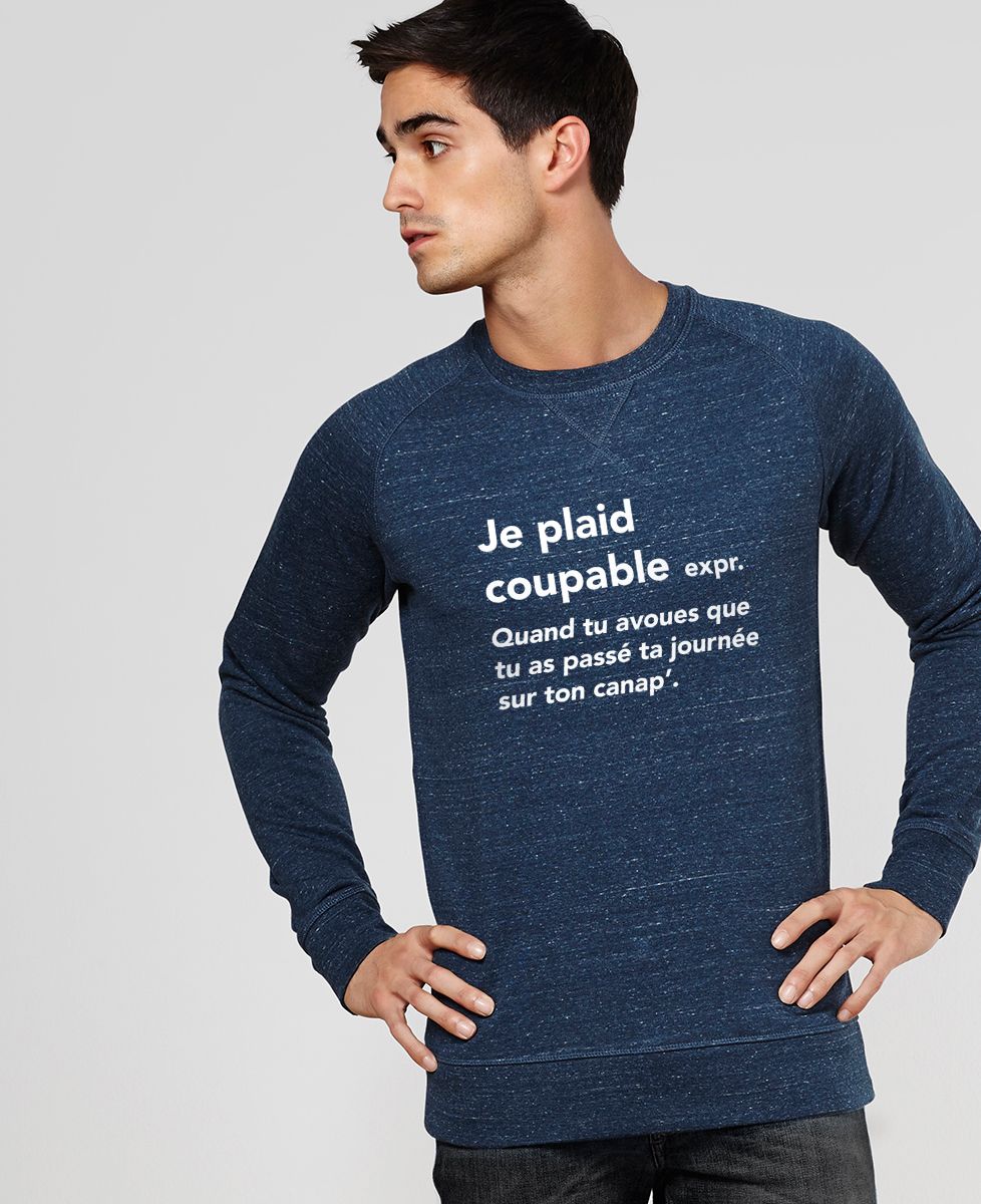 Sweatshirt homme Je plaid coupable
