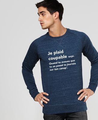Sweatshirt homme Je plaid coupable