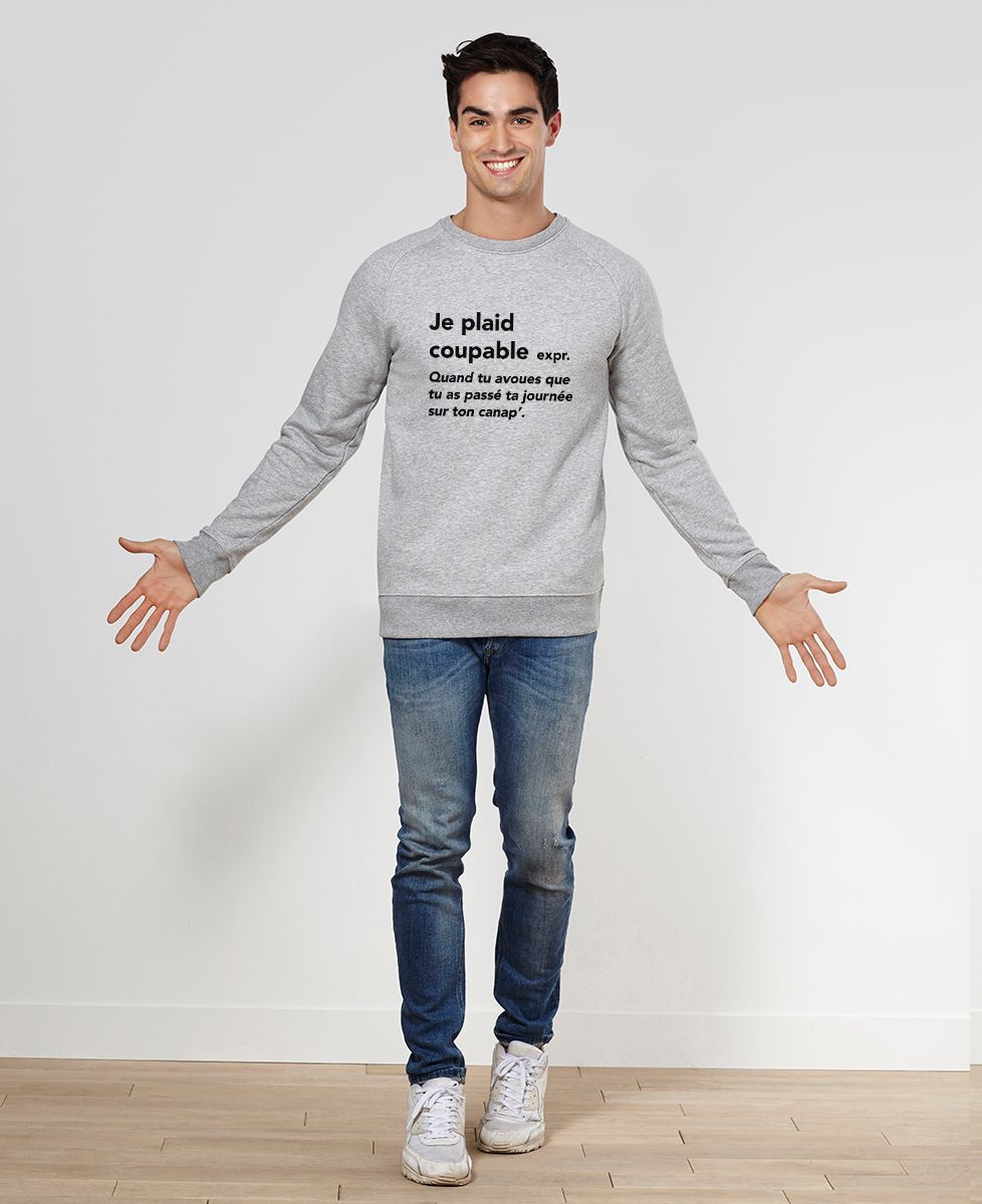 Sweatshirt homme Je plaid coupable