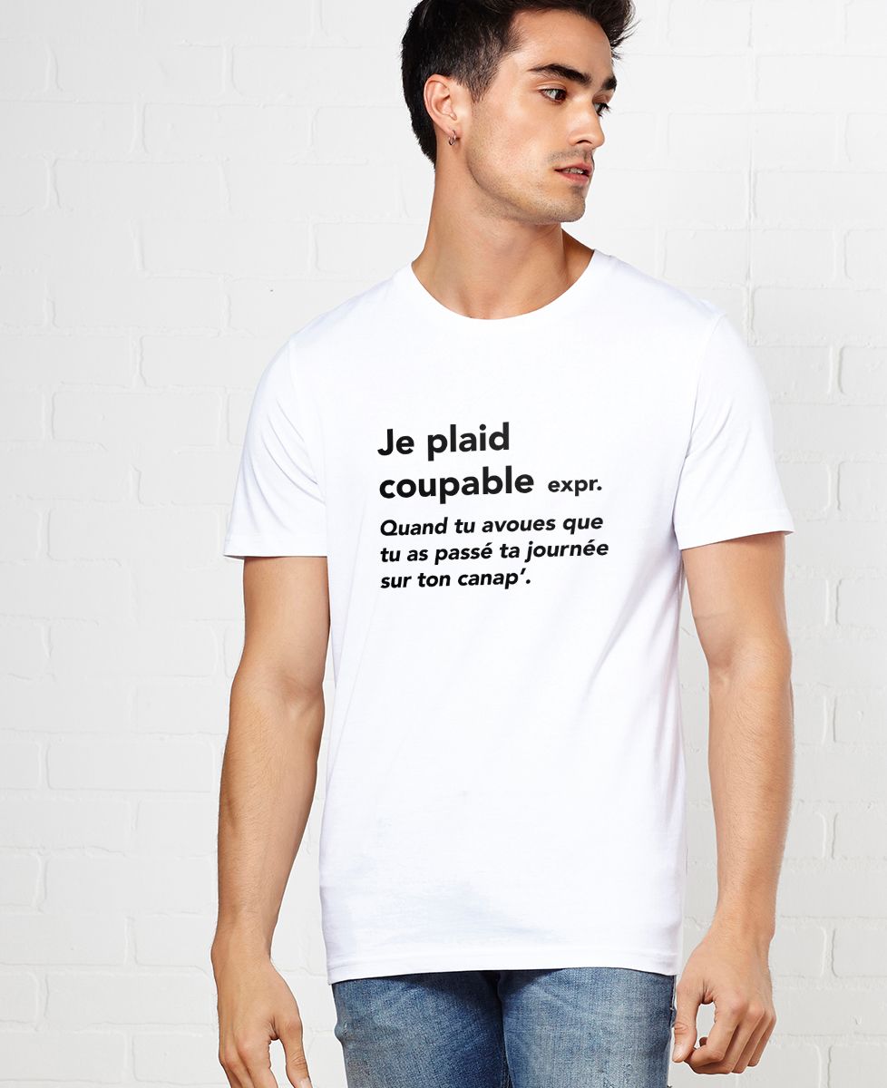 T-Shirt homme Je plaid coupable