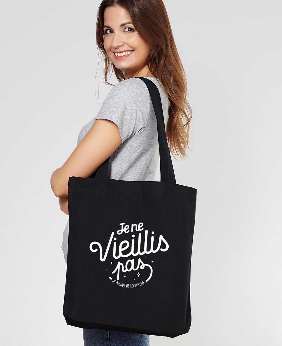 Tote bag Je ne vieillis pas