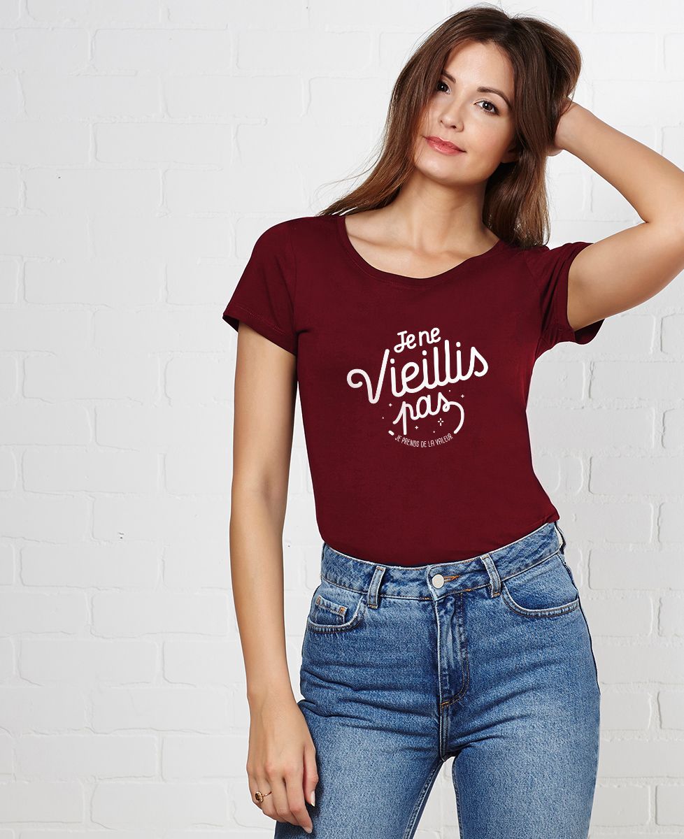 T-Shirt femme Je ne vieillis pas