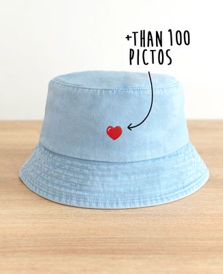 Bucket hat Custom embroidered avatar - Sport, Gifts for Dad, Mom's gifts, Soccer, Bachelor/Bachelorette party & Wedding, Couple gifts, EVJF
