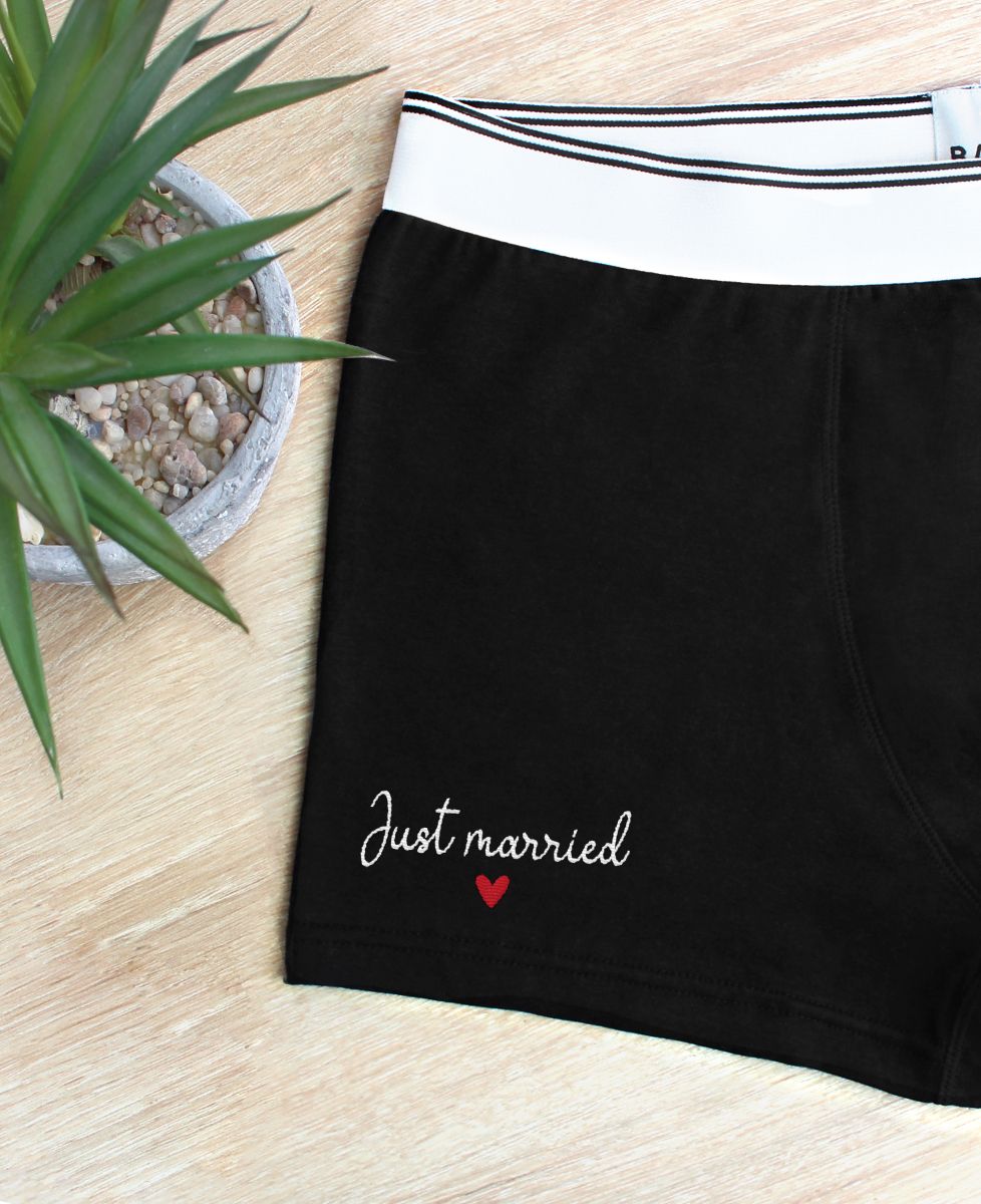 Boxershort Net getrouwd (geborduurd) - Geschenken voor koppels, Bruiloft