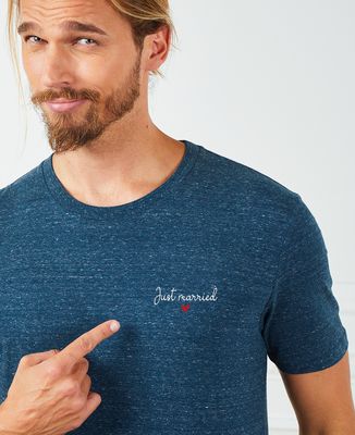 T-Shirt für Männer Just married (bestickt) - Geschenke für Paare, Hochzeit