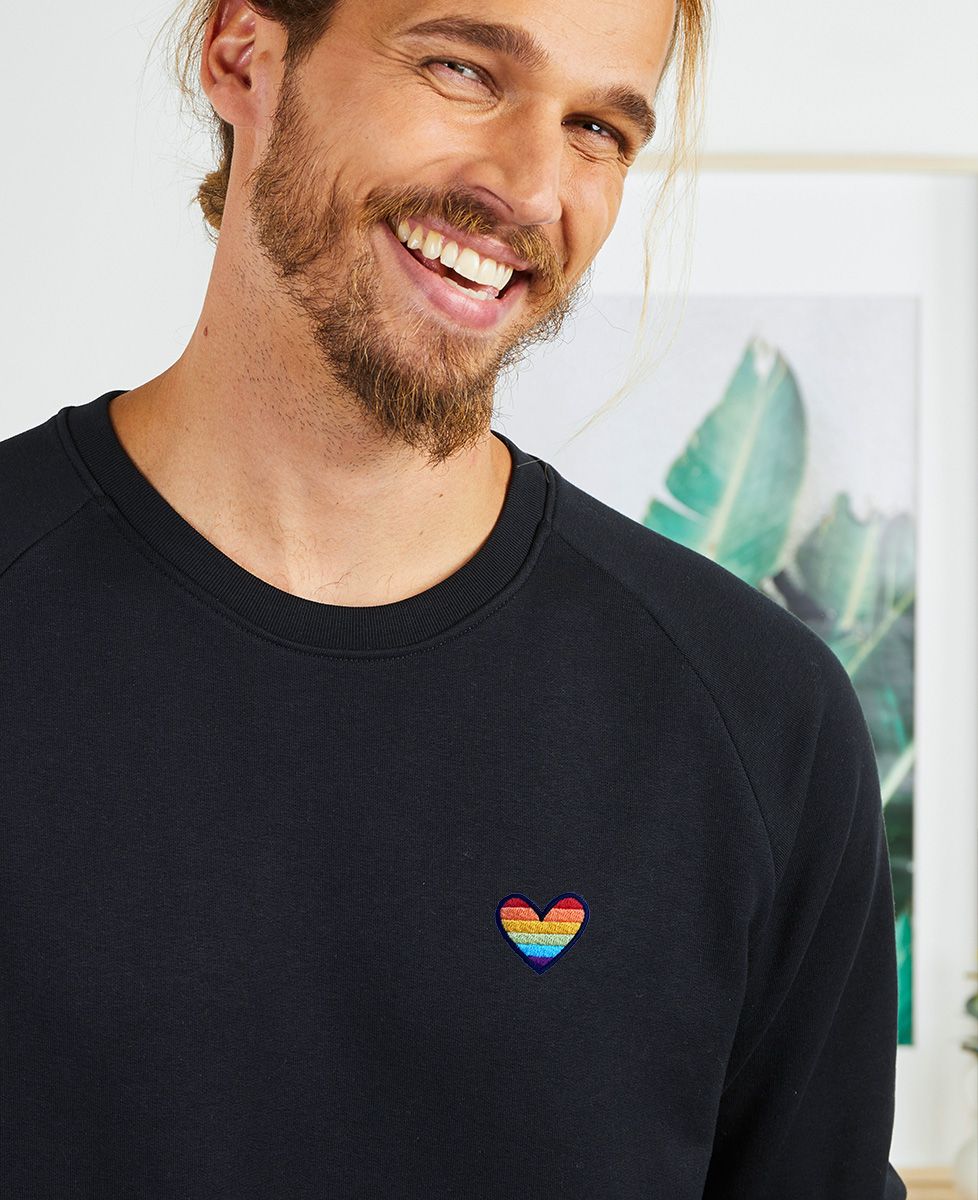 Sudadera de hombre Corazón LGBT (bordado) - Regalos para parejas