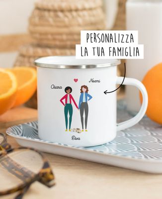 Tazza Famiglia personalizzata - Regali per papà, Regali per la mamma, Mamma/Papà futuro