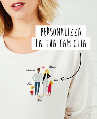 Felpa donna Famiglia personalizzata - Regali per papà, Regali per la mamma, Mamma/Papà futuro