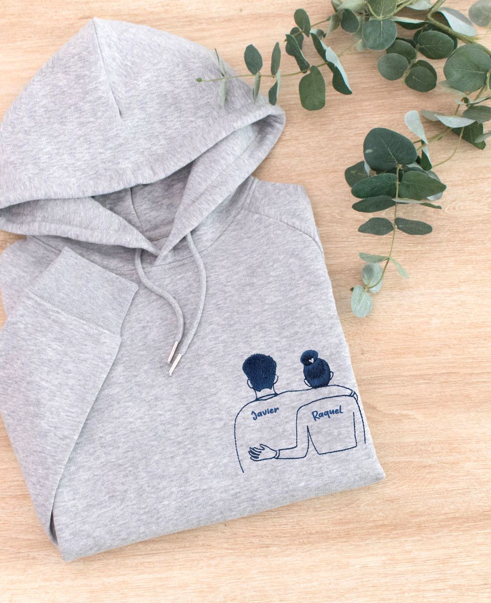 Para Parejas Ideas Para Customizar Sudaderas Ropa Parejas De Novios  Sudaderas Con Capucha Bordadas