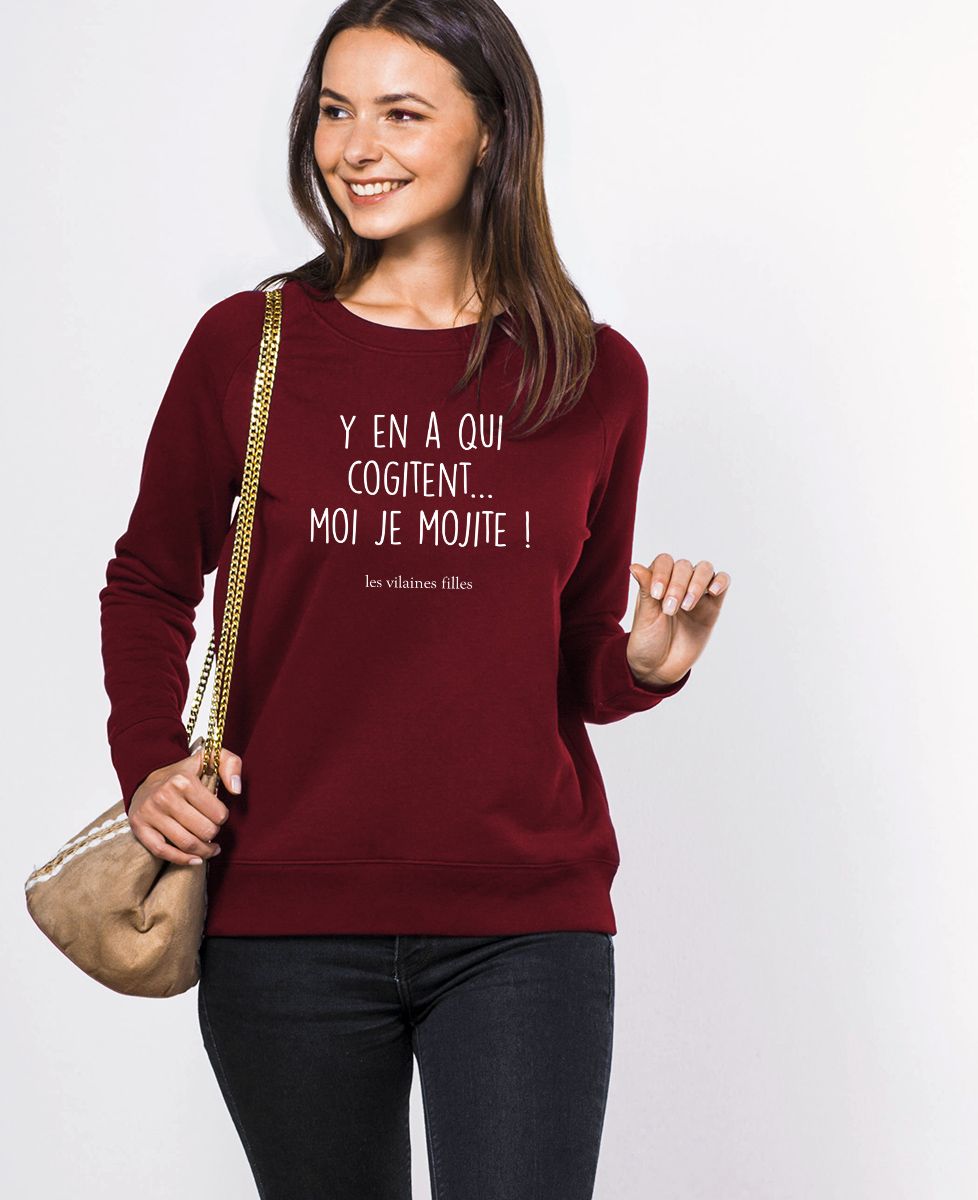 Sweatshirt femme Y'en a qui cogitent