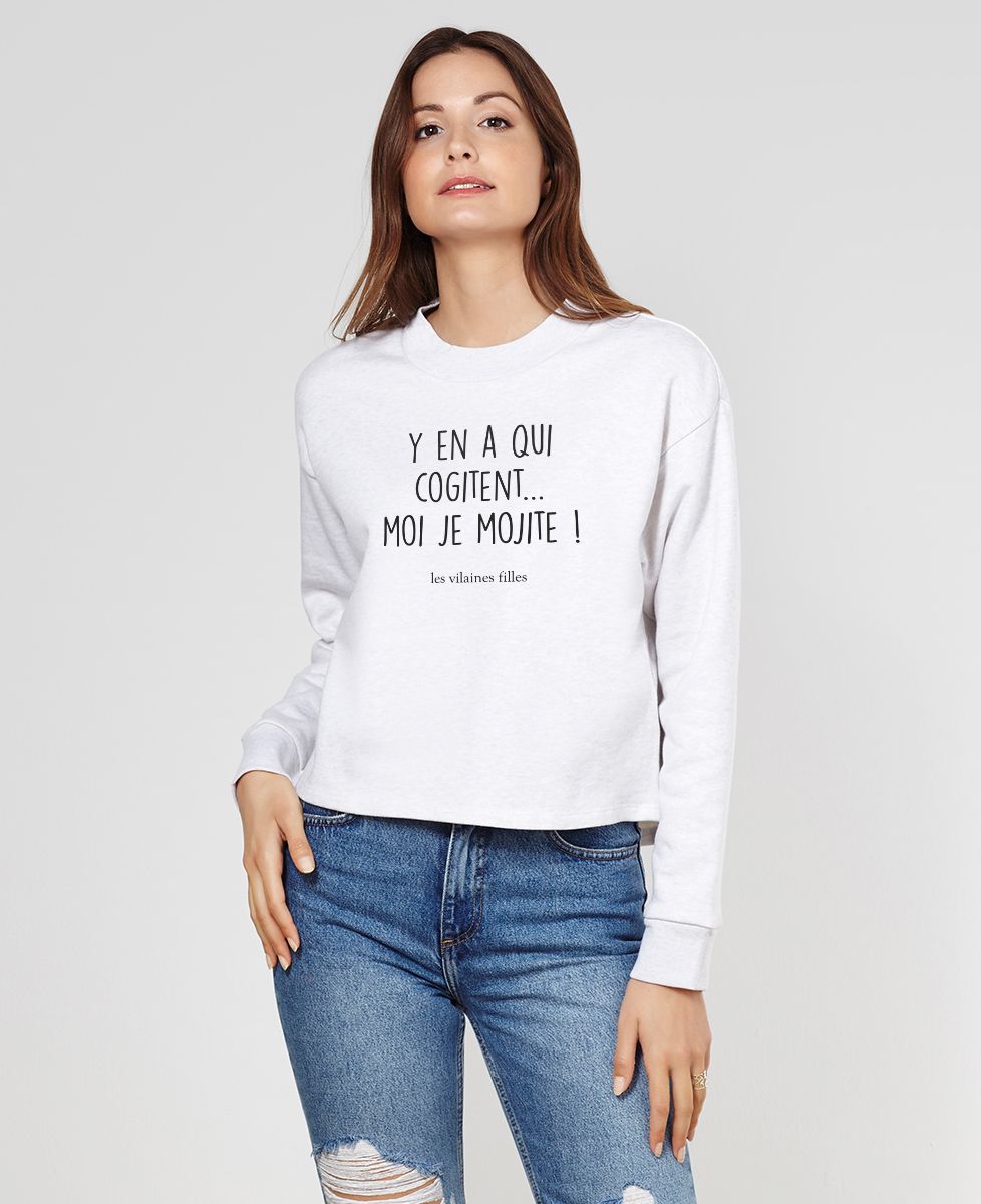 Sweatshirt femme Y'en a qui cogitent