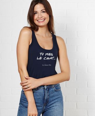 Débardeur femme Tu pues le chat