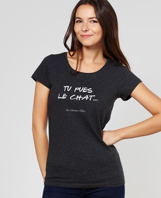 T-Shirt femme Tu pues le chat