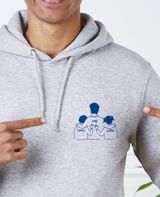 Hoodie per lui Genitore e figlio ricamati personalizzati - Regali per papà, Regali per la mamma