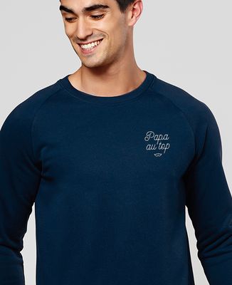 Sweatshirt homme Papa au top brodé