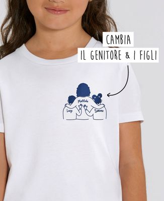 T-shirt bambino Genitore e figlio ricamati personalizzati - Regali per papà, Regali per la mamma