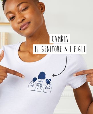 Fiore magnolia ricamato su t-shirt in cotone biologico certificato