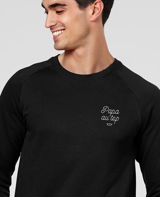 Sweatshirt homme Papa au top brodé