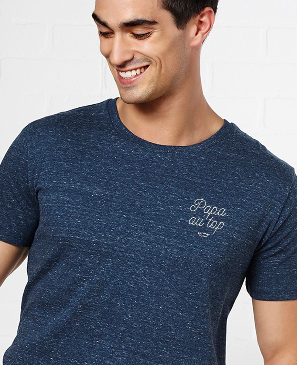 T-Shirt homme Papa au top brodé