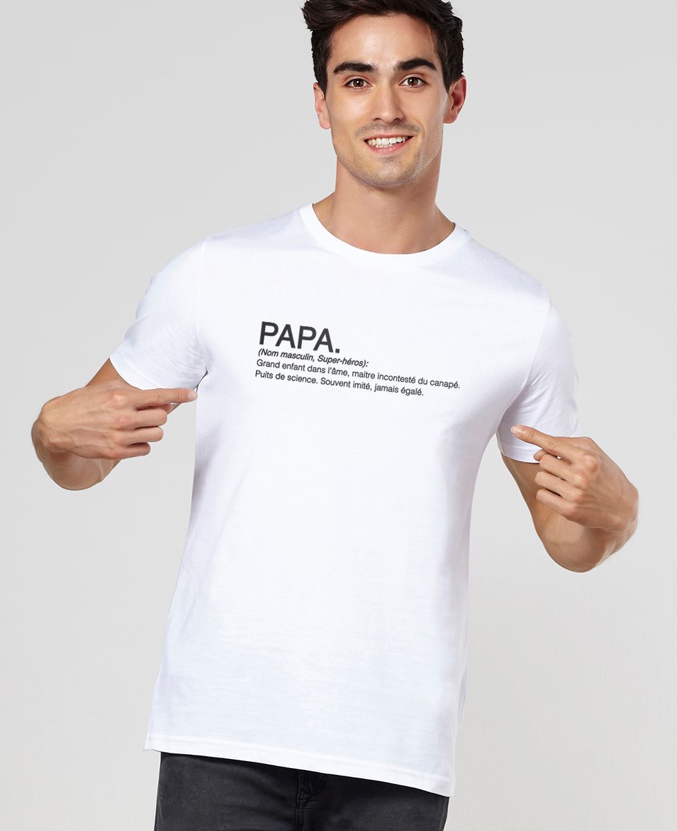 T-shirt homme Papa Définition - Cadeaux Papa, Duo assortis