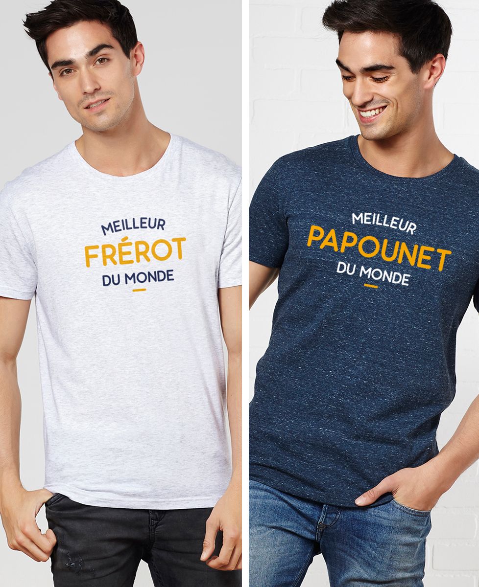 T-Shirt homme Meilleur du monde personnalisé