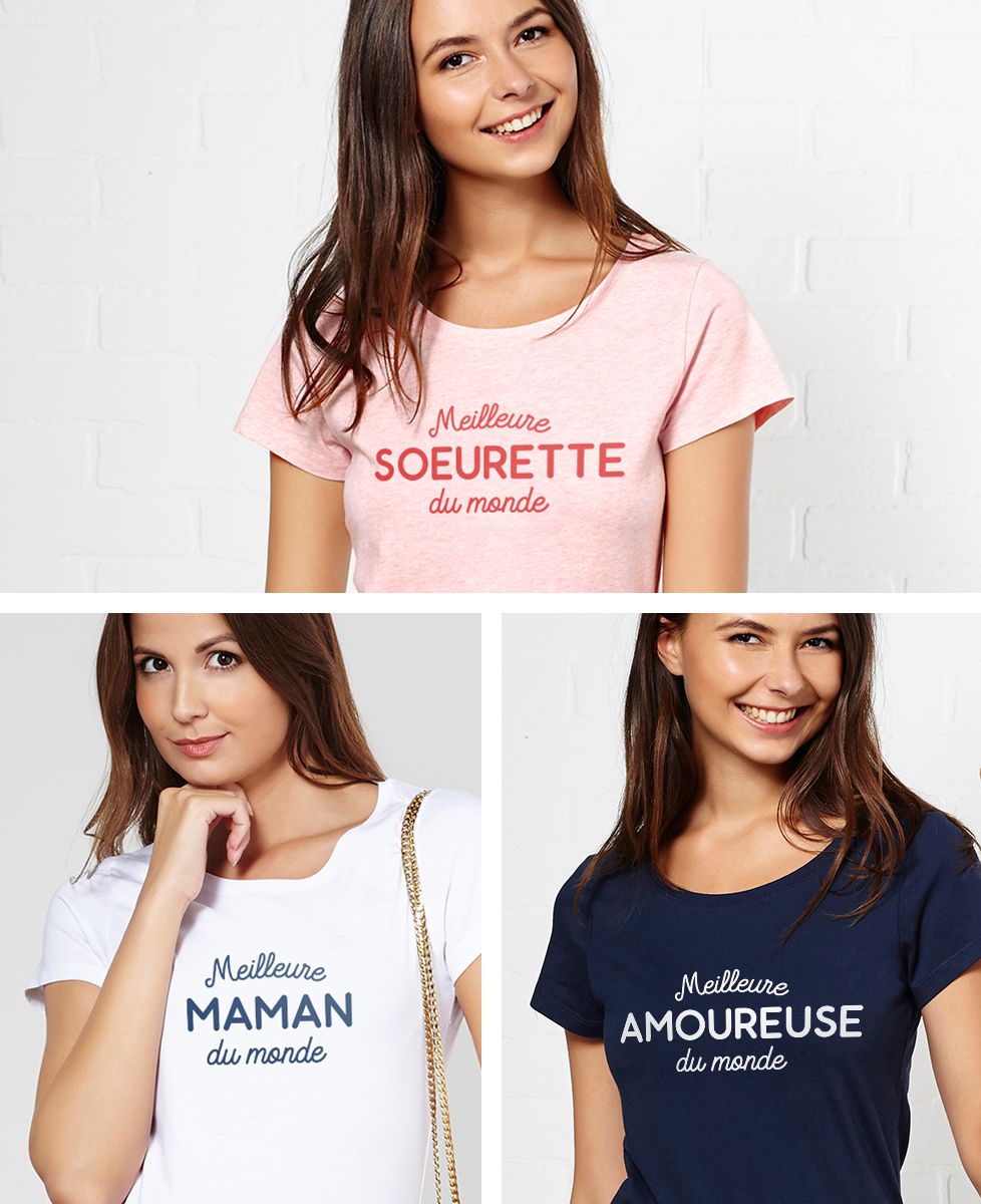 T-Shirt femme Meilleure du monde personnalisé