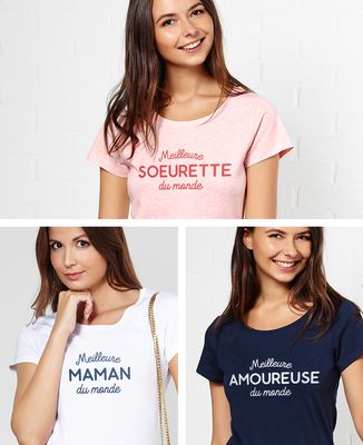 T-Shirt femme Meilleure du monde personnalisé