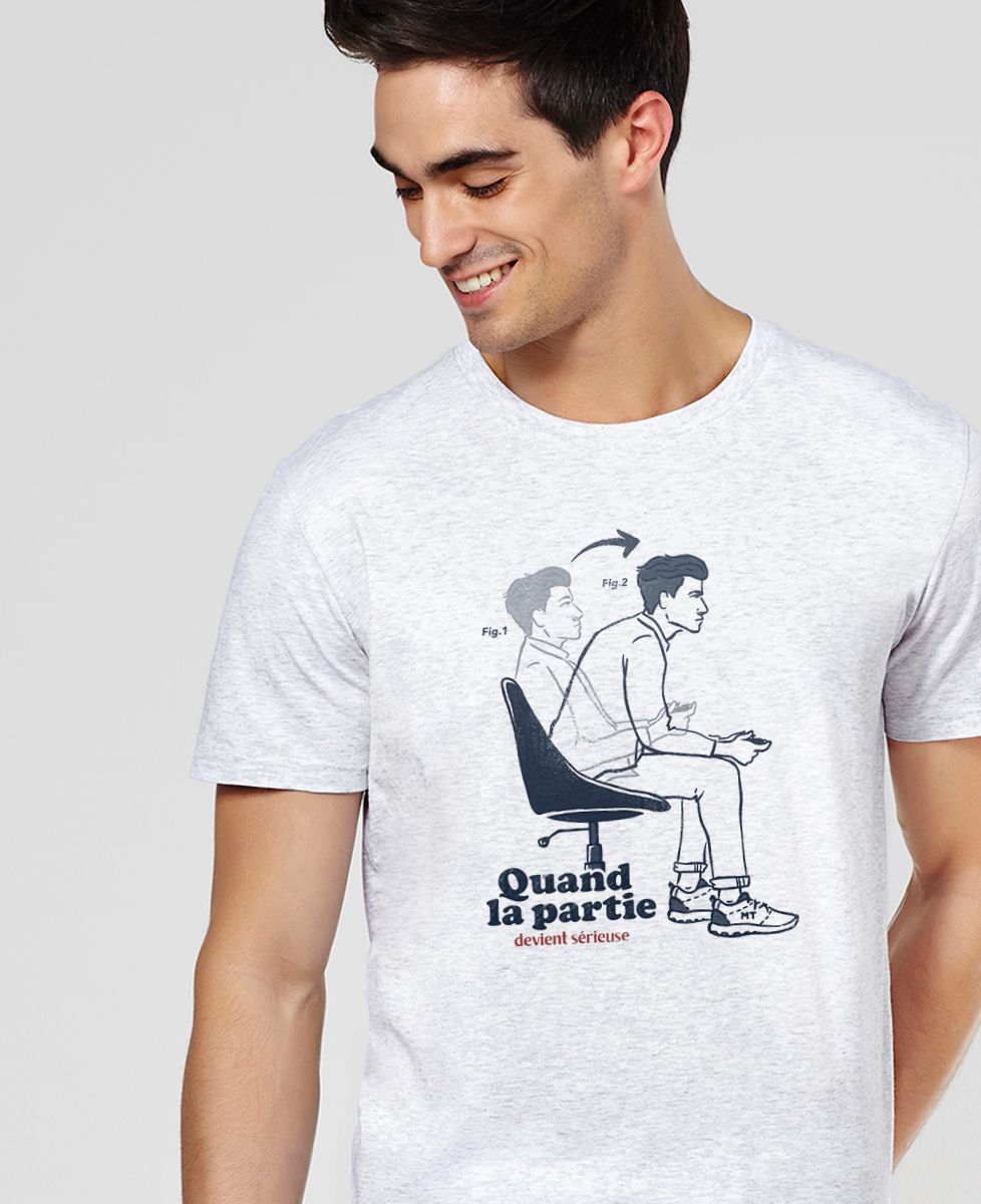 T-Shirt homme Quand la partie devient sérieuse