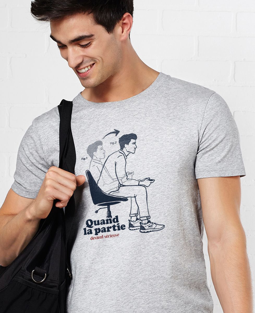 T-Shirt homme Quand la partie devient sérieuse