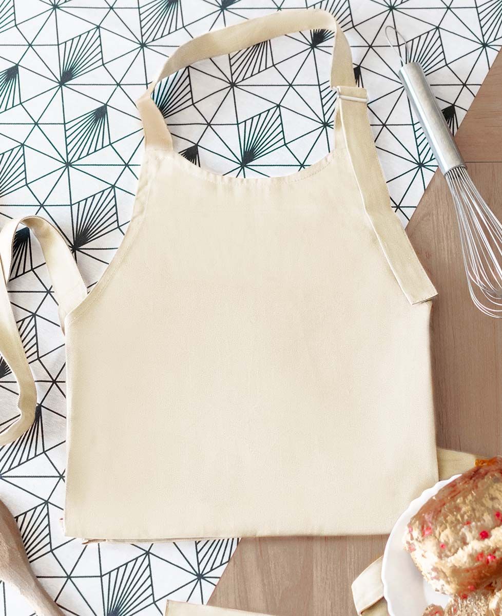 HOMESCAPES – Pur Coton – Tablier Avec Poche – Unisexe