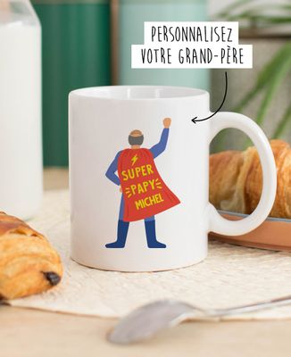 Mug Super papy personnalisé - Cadeaux Papy
