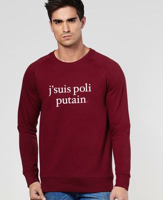 Sweatshirt homme J'suis poli putain