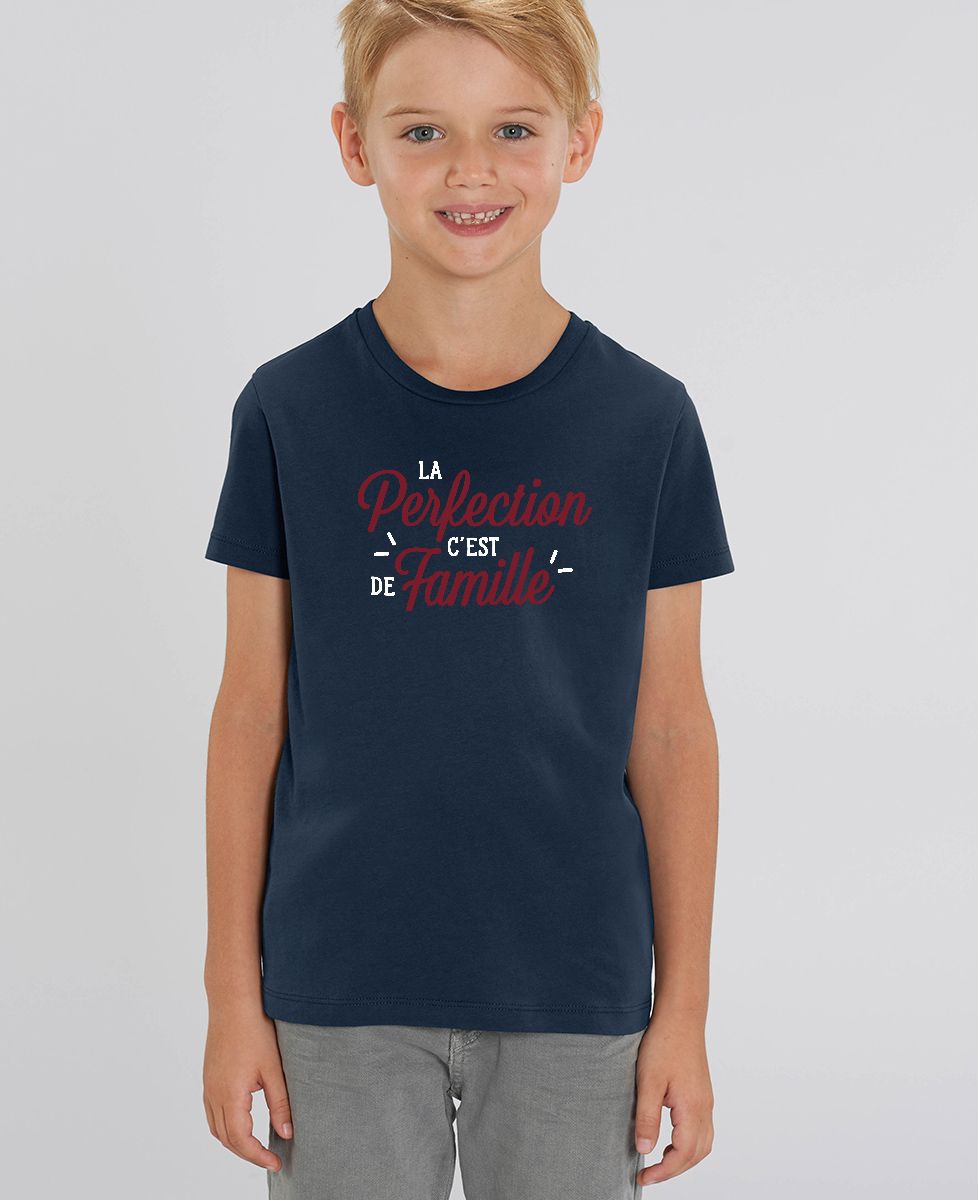 T-shirt enfant La perfection c'est de famille - Cadeaux Papa, Cadeaux Maman