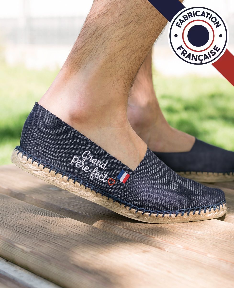 Espadrille Grand père-fect (brodé) - Cadeaux Papy