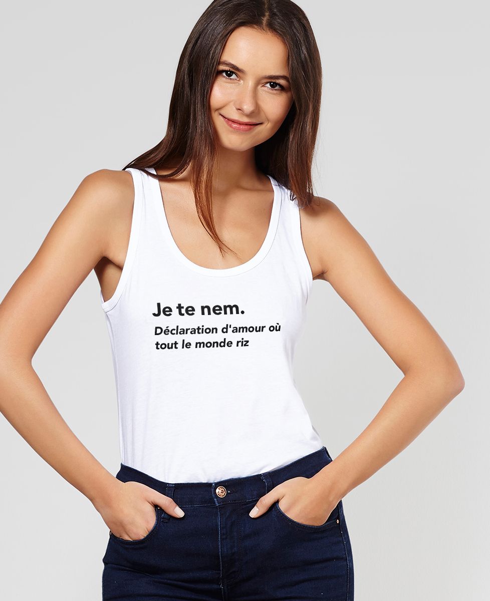 Débardeur femme Je te nem