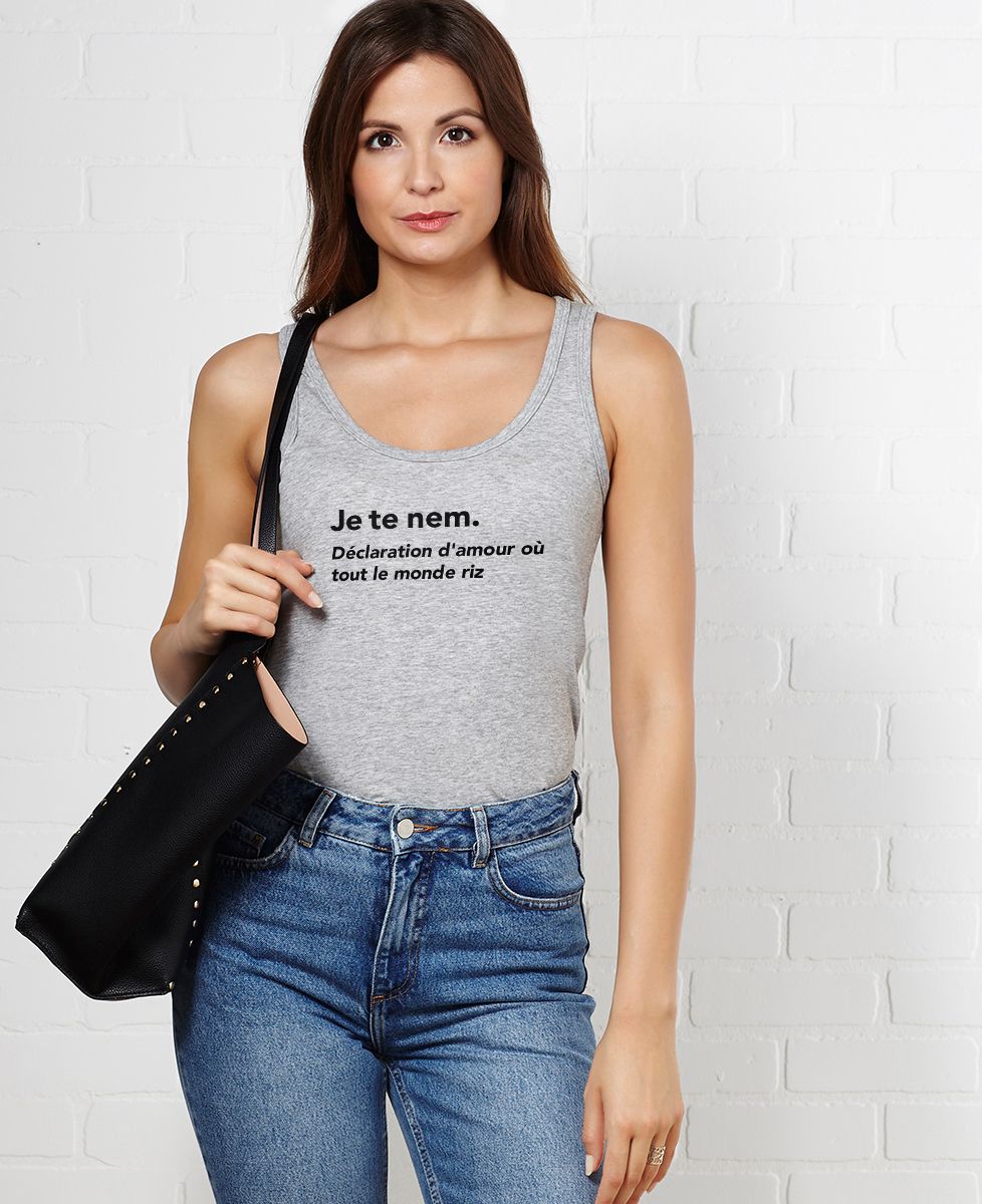 Débardeur femme Je te nem