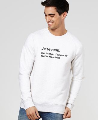 Sweatshirt homme Je te nem
