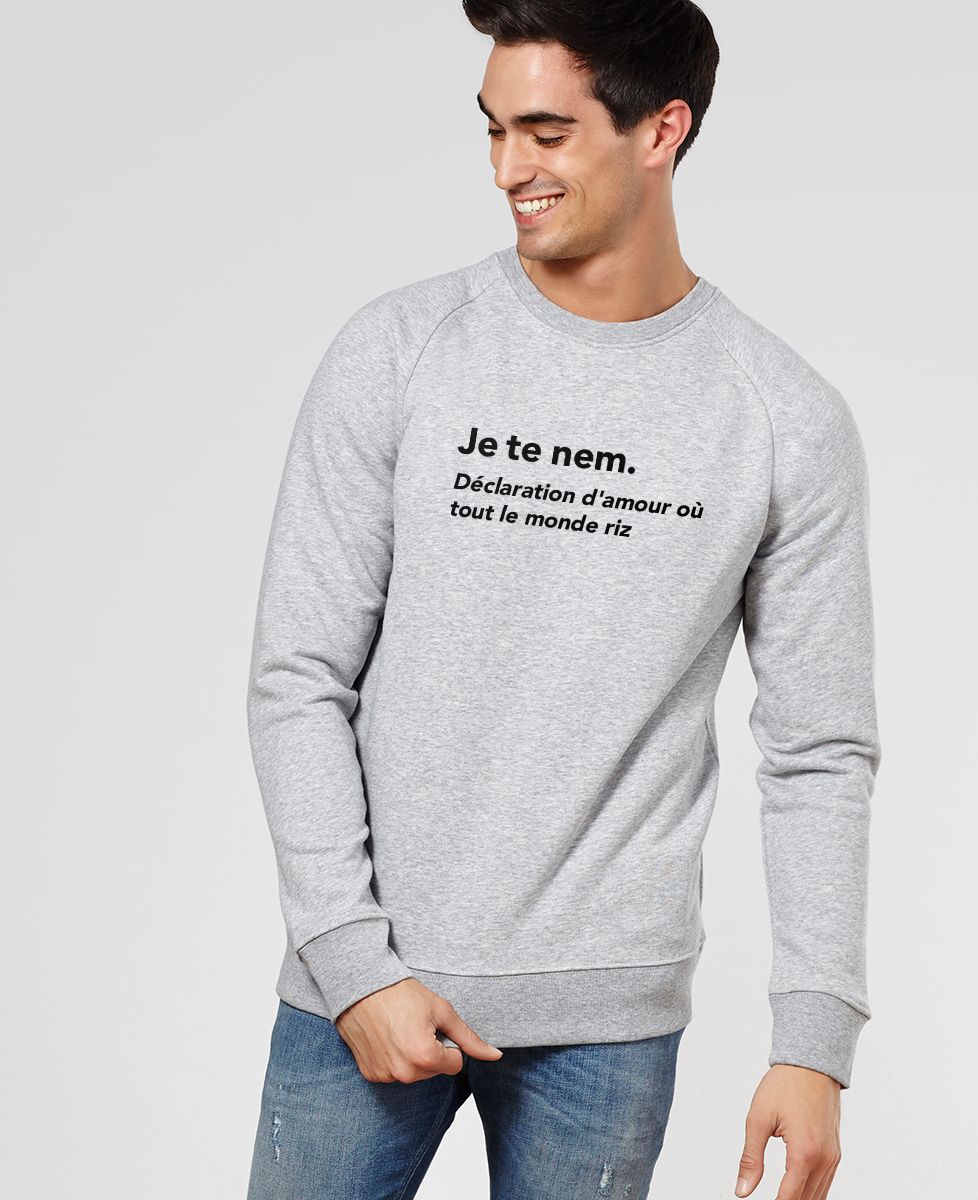 Sweatshirt homme Je te nem