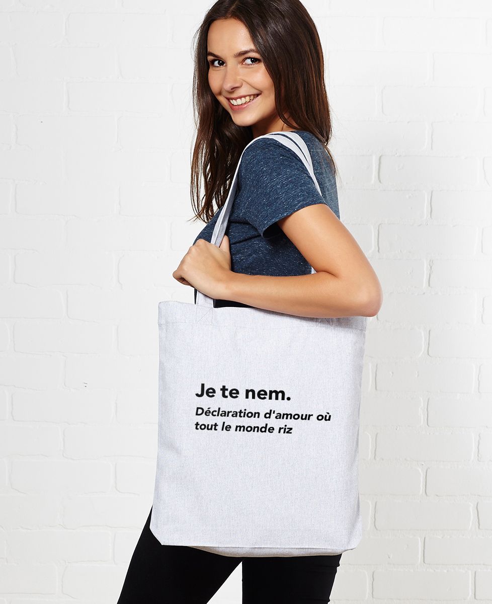 Tote bag Je te nem