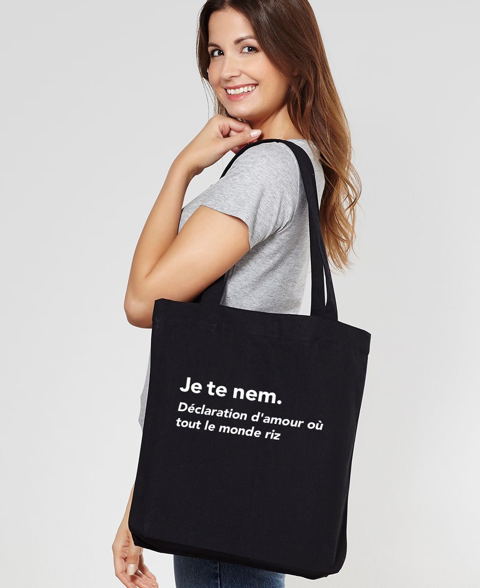Tote bag Je te nem
