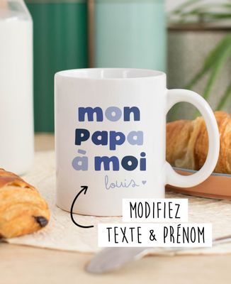 Mug Ma famille à moi personnalisé - Cadeaux Papa, Cadeaux Maman, Cadeaux Papy, Cadeaux Mamie