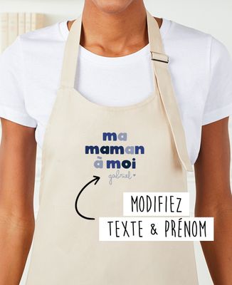 Tablier à poche Ma mamie à moi personnalisé - Cadeaux Papa, Cadeaux Maman, Cadeaux Papy, Cadeaux Mamie