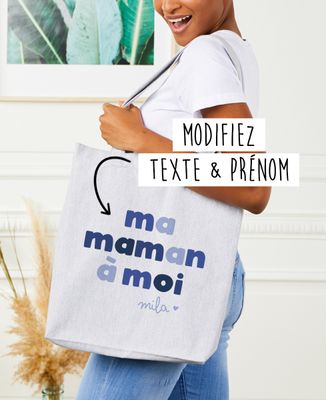 Tote bag Ma famille à moi personnalisé - Cadeaux Papa, Cadeaux Maman, Cadeaux Papy, Cadeaux Mamie