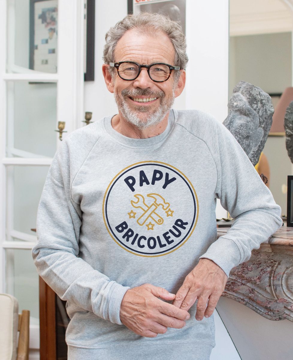 Sweatshirt homme Papy bricoleur - Cadeaux Papy