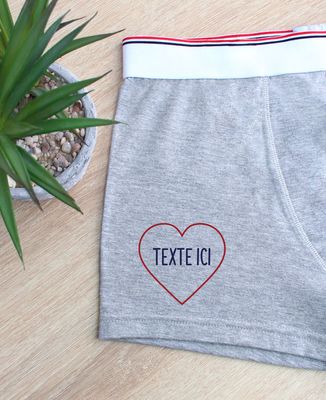 Boxer Grand coeur brodé personnalisé