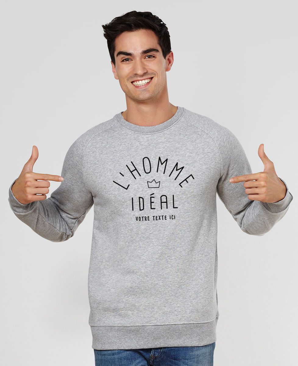 Sweatshirt homme L'homme idéal personnalisé