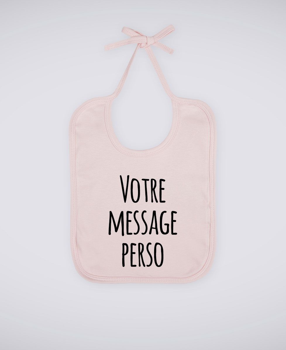 Bavoir Message imprimé personnalisé - Manuscrit