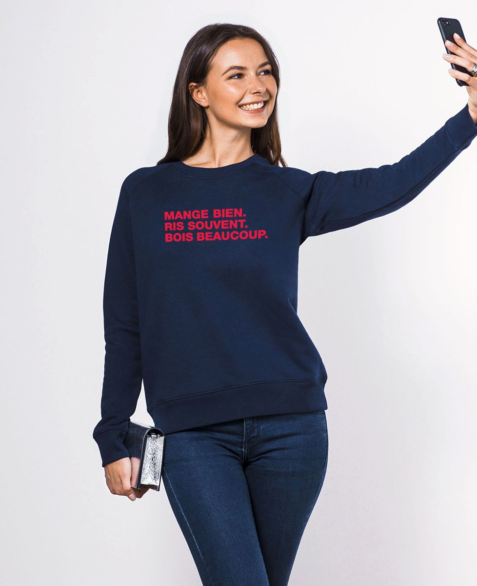 Sweatshirt femme Mange ris bois
